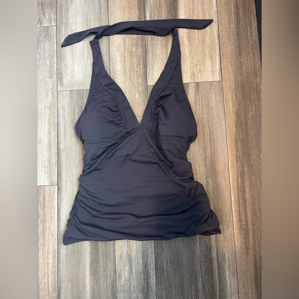 Athleta‎ Gray & Pink Shirrendipity Tankini Top Only Size Small